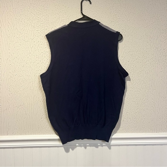 Polo Golf Ralph Lauren Navy and White Chevron Sweater Vest size medium - Picture 2 of 5